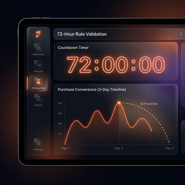 Dashboard showing a 72 hour countdown locking manual campaign adjustments