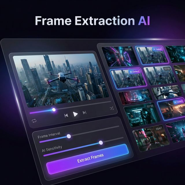 Video timeline breaking down into singular high quality frames and then generating 3d product renders